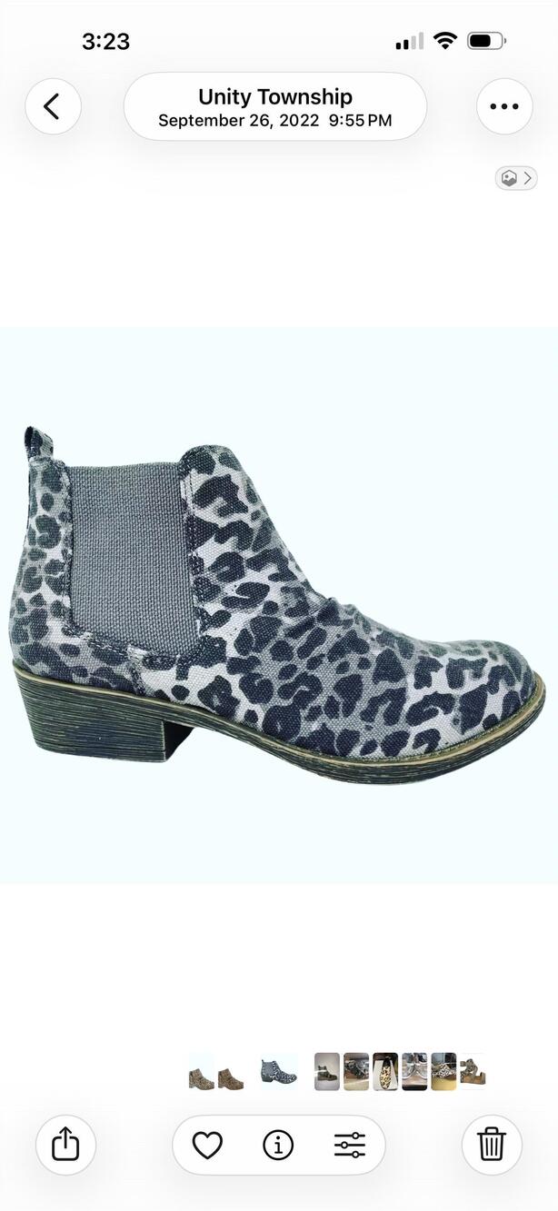 NEW VERY G women's rezza ankle bootie in grey leopard